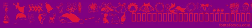 Wmchristmas2 Font – Red Fonts on Purple Background