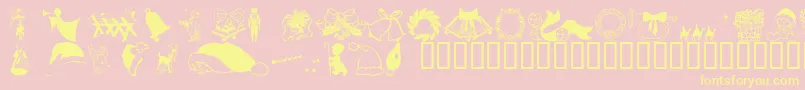 Wmchristmas2 Font – Yellow Fonts on Pink Background