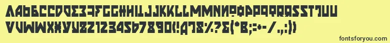 NyetCondensed Font – Black Fonts on Yellow Background