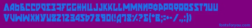 NyetCondensed Font – Blue Fonts on Purple Background