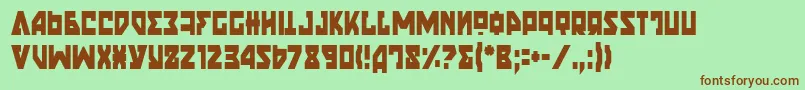 NyetCondensed Font – Brown Fonts on Green Background