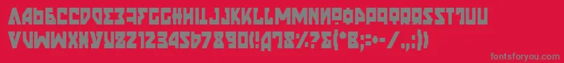 NyetCondensed Font – Gray Fonts on Red Background