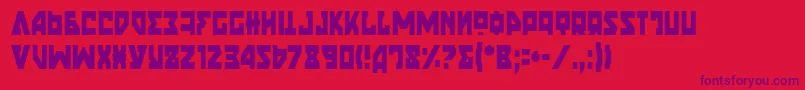 NyetCondensed Font – Purple Fonts on Red Background