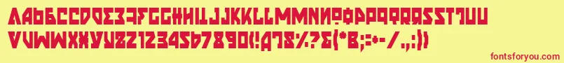 NyetCondensed Font – Red Fonts on Yellow Background