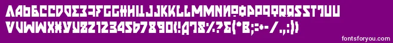 NyetCondensed Font – White Fonts on Purple Background