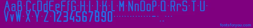 フォントNike200204 – 紫色の背景に青い文字