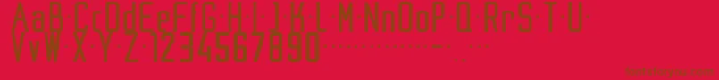 フォントNike200204 – 赤い背景に茶色の文字