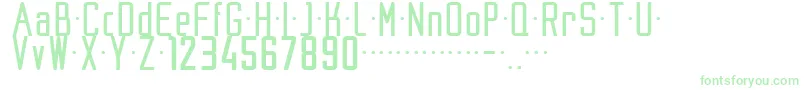 フォントNike200204 – 白い背景に緑のフォント