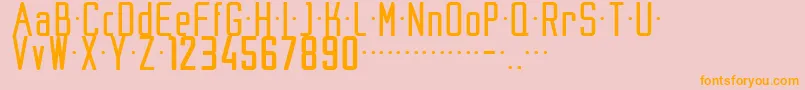 フォントNike200204 – オレンジの文字がピンクの背景にあります。