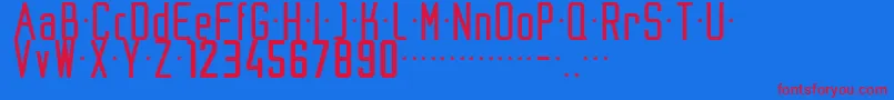 フォントNike200204 – 赤い文字の青い背景