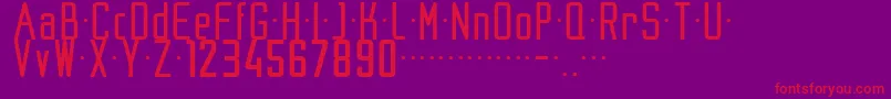 フォントNike200204 – 紫の背景に赤い文字