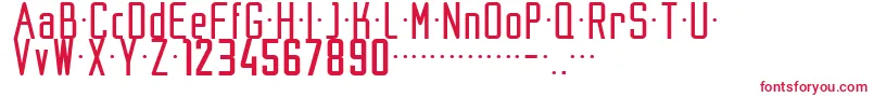 フォントNike200204 – 白い背景に赤い文字