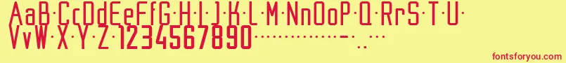 フォントNike200204 – 赤い文字の黄色い背景