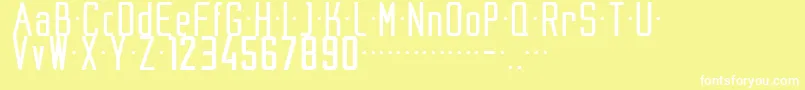 フォントNike200204 – 黄色い背景に白い文字