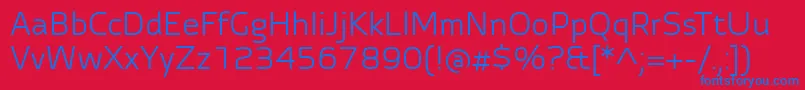 AutobahnProRegular Font – Blue Fonts on Red Background