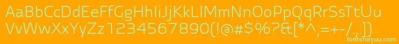 AutobahnProRegular Font – Green Fonts on Orange Background