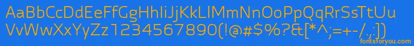 AutobahnProRegular Font – Orange Fonts on Blue Background