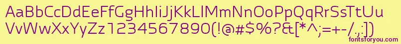 AutobahnProRegular Font – Purple Fonts on Yellow Background