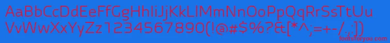 Шрифт AutobahnProRegular – красные шрифты на синем фоне