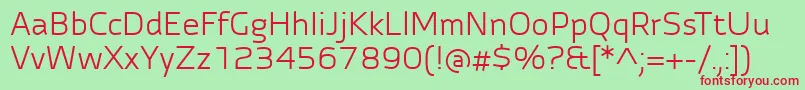 AutobahnProRegular Font – Red Fonts on Green Background