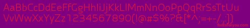 AutobahnProRegular Font – Red Fonts on Purple Background