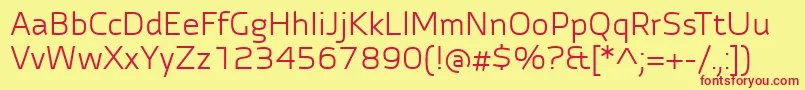 Шрифт AutobahnProRegular – красные шрифты на жёлтом фоне