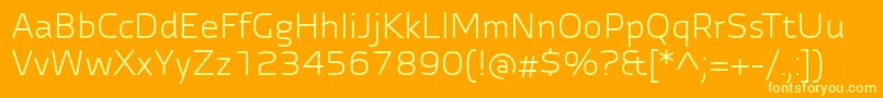フォントAutobahnProRegular – オレンジの背景に黄色の文字