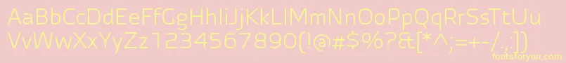 AutobahnProRegular Font – Yellow Fonts on Pink Background