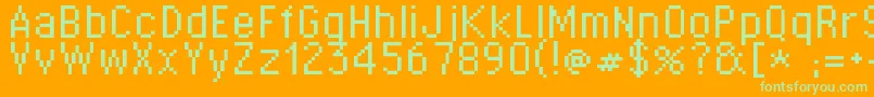 St03r Font – Green Fonts on Orange Background