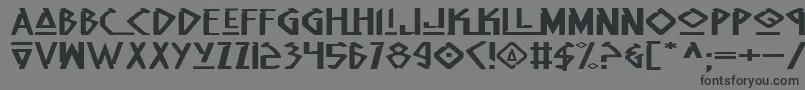 NativeAlienExtended Font – Black Fonts on Gray Background
