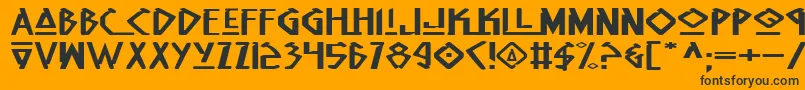 NativeAlienExtended Font – Black Fonts on Orange Background