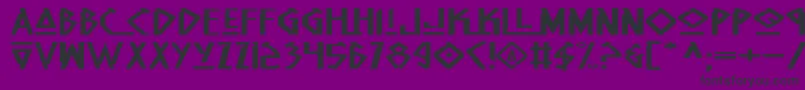 NativeAlienExtended-Schriftart – Schwarze Schriften auf violettem Hintergrund