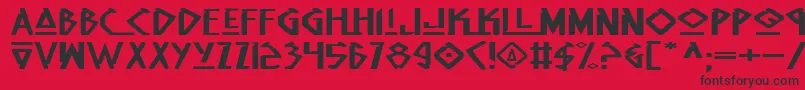 NativeAlienExtended Font – Black Fonts on Red Background