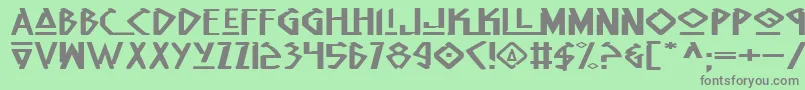 NativeAlienExtended Font – Gray Fonts on Green Background