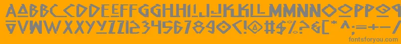 NativeAlienExtended Font – Gray Fonts on Orange Background