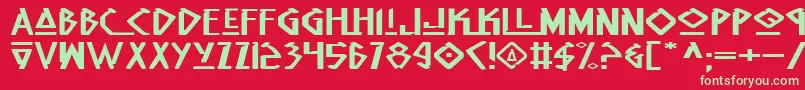 NativeAlienExtended Font – Green Fonts on Red Background