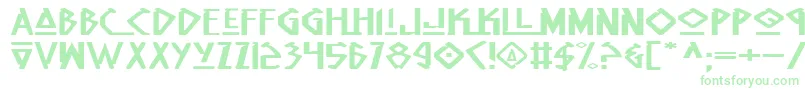 NativeAlienExtended Font – Green Fonts on White Background