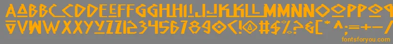 NativeAlienExtended Font – Orange Fonts on Gray Background