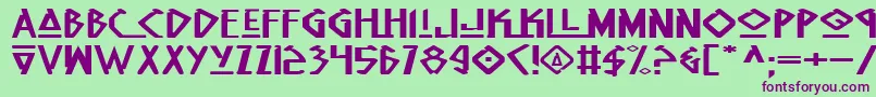 NativeAlienExtended Font – Purple Fonts on Green Background