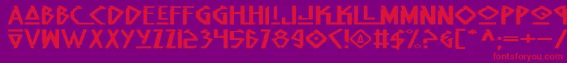 NativeAlienExtended Font – Red Fonts on Purple Background