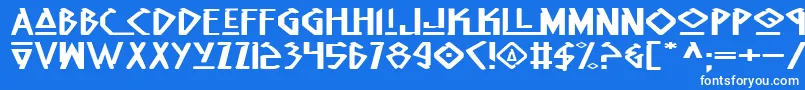 NativeAlienExtended Font – White Fonts on Blue Background