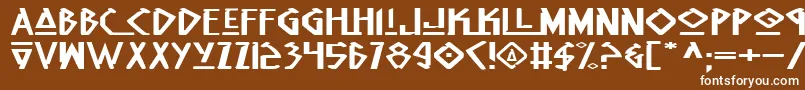 NativeAlienExtended Font – White Fonts on Brown Background