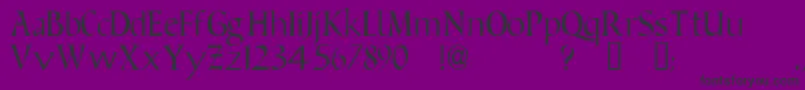 BeneventoTM Font – Black Fonts on Purple Background