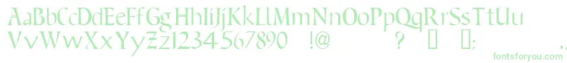 BeneventoTM Font – Green Fonts on White Background