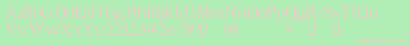 BeneventoTM Font – Pink Fonts on Green Background