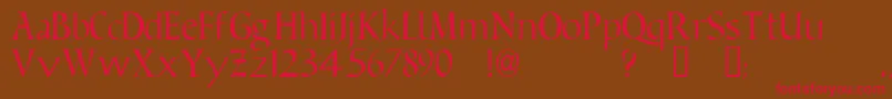 BeneventoTM Font – Red Fonts on Brown Background