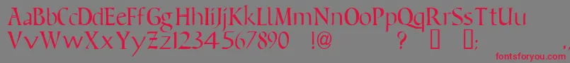 BeneventoTM Font – Red Fonts on Gray Background