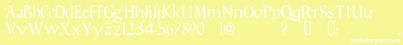 BeneventoTM Font – White Fonts on Yellow Background