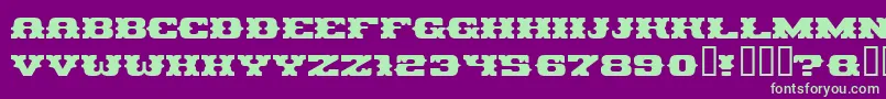 PiratesGold Font – Green Fonts on Purple Background