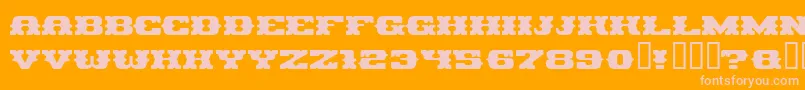 PiratesGold Font – Pink Fonts on Orange Background